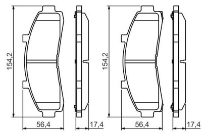 BOSCH 0 986 424 656 TRINKELĖS STABDŽIŲ 