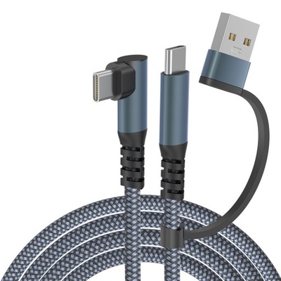 Kabel USB 2 w 1 USB A USB C 60 W Typ C Kabel 3 m