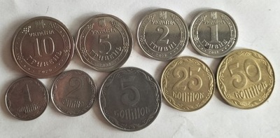 zestaw monet Ukraina 10 szt.