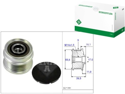 Шкив генератора volvo ina фото №1