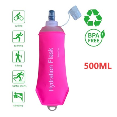 500ML Collapsible Water Bottle TPU Flask Folding Soft Flask for фото