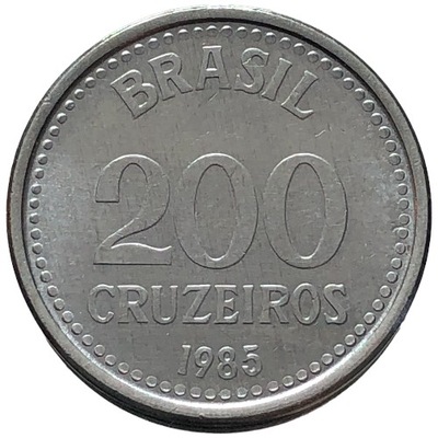 83796. Brazylia - 200 cruzeiro - 1985r.