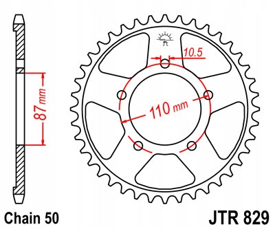 ENGRANAJE PARTE TRASERA JT 46-ZEBOW SUZUKI GSF 650 2005-06  