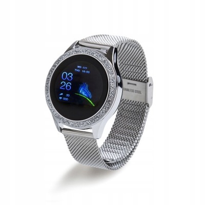 SMARTWATCH DAMSKI ZEGAREK OLED ORO CRYSTAL SILVER