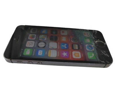 CZARNY APPLE IPHONE 5S 16GB BEZ BLOKAD - ROZBITA SZYBKA