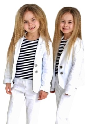 Biała Marynarka Jeans QBA Kids r.128