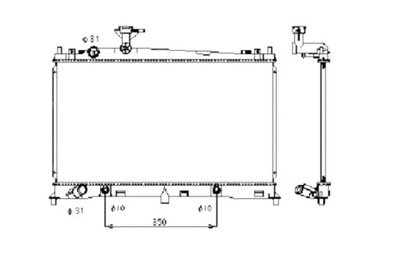 NRF РАДІАТОР ДВИГУНА ВОДИ MAZDA 6 2.0 06.02-08.07