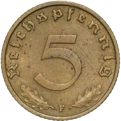 5 Reichspfennig 1939 F