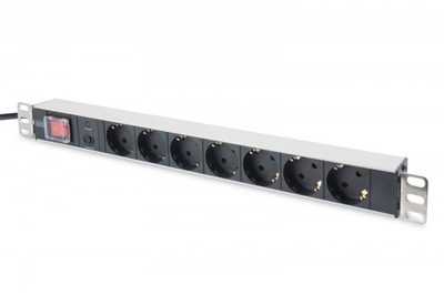 Listwa zasilająca PDU 19'' Rack, 7x,,,,..,,