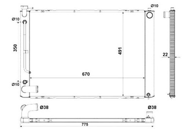 Nrf радіатор wody lexus rx 300 mhu3_. gsu3_. mcu фото №1