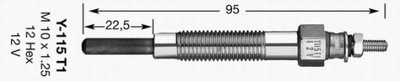 СВЕЧА НАКАЛА NGK Y-115T1 250202094