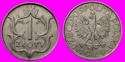 1 zł 1929 Oryginał 458