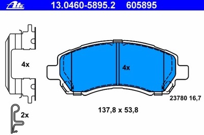 КОЛОДКИ ПЕРЕД SUBARU LEGACY -2003, IMPREZA -2000