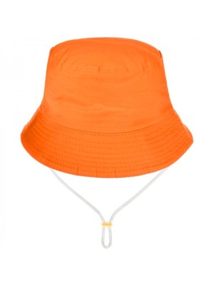 pomarańczowy bawełniany kapelusz z troczkiem