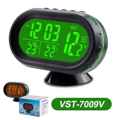 3 IN 1 THERMOMETER CLOCK VOLTMETER CAR LCD BACKLIGHT DIGITAL DISPLAY~81249