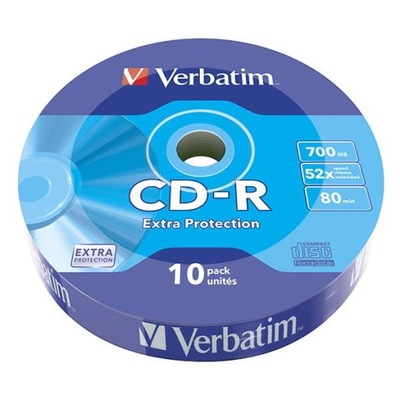 Płyty Verbatim CD-R, spindle, 10 szt., 52x, 700 MB