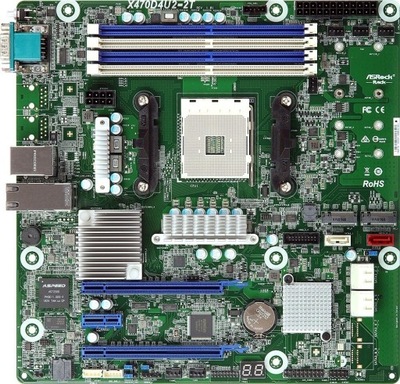 ASRock Mainboard X470D4U2 micro-ATX Sockel AM4 Single