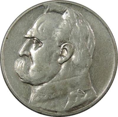 MONETA SREBRNA - MONETA PRZEDWOJENNA - 5 ZŁOTYCH - PIŁSUDSKI -OE7238