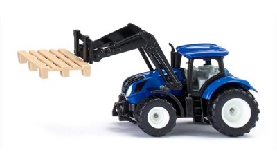 SIKU TRAKTOR NEW HOLLAND Z PODNOSNIKIEM I PALETA 1