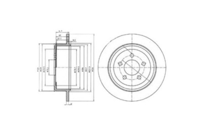 Delphi гальмівні диски гальмівні 2szt dodge journey 2.4 фото №1