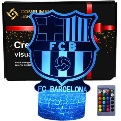 Lampka 3D nocna na prezent led usb FC Barcelona