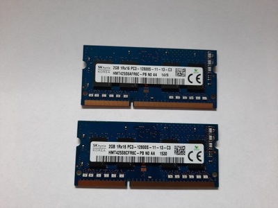 2x PAMIĘĆ DO LAPTOPA RAM 2GB DDR3 SO-DIMM = 4GB