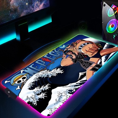 RGB Mouse Pad One Piece Anime Gaming Mousepad Game
