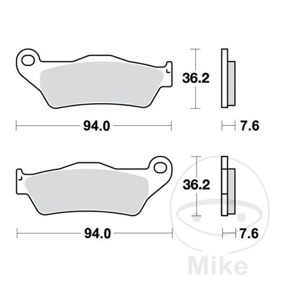 PADS BRAKE FRONT / REAR TRW MCB648EC  