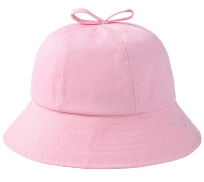 Różowy Jasny KAPELUSZ bawełniany czapka letnia BUCKET HAT r. 52-54