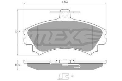 TOMEX BRAKES ZAPATAS DE FRENADO MITSUBISHI CARISMA 95-00  