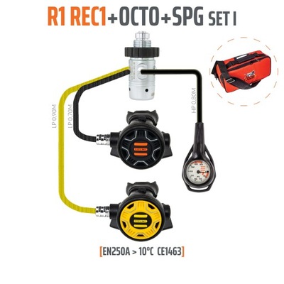 Automat oddechowy Tecline R1 REC1 oktopus manometr