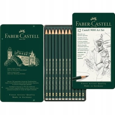 FABER-CASTELL Zestaw ołówków ołówek 12 sztuk 8B-2H