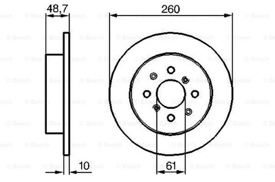 0986479014 BOSCH ДИСК ГАЛЬМІВНИЙ /T/CIVIC 14-17