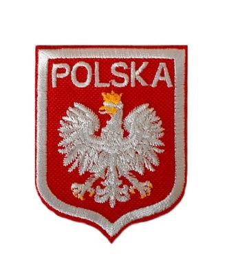 Naprasowanka Mała haftowana naszywka naszywki prasowanka Polska Polski PL