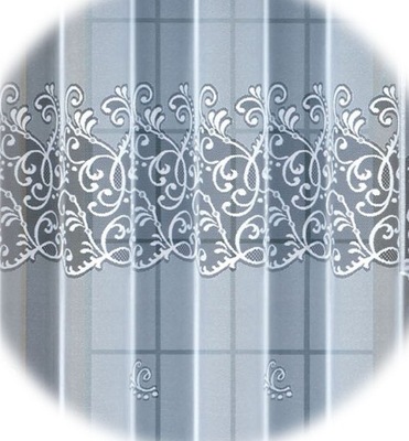 Biała żakardowa firanka z taśmą 241851 250 x 200cm