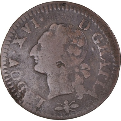 Moneta, Francja, Louis XVI, Liard, Liard, 1788, Ly