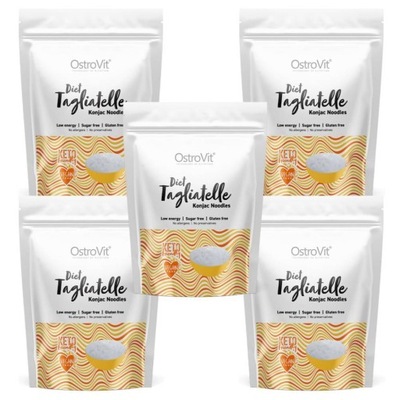 Makaron Konjac Tagliatelle Bezglutenowy OstroVit DIETA KETO VEGE 5x 400g