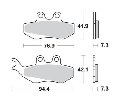 SBS КОЛОДКИ ГАЛЬМІВНІ KH194 STREET CERAMIC 120HF