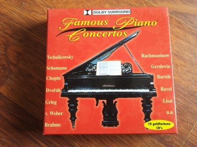 Słynne koncerty fortepianowe fortepian 10xCD BOX