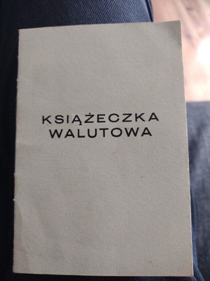 Książeczka walutowa 1980 r Toruń