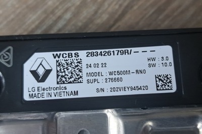 Зарядное устройство индукционная renault zoe bfm_ 283426179r electric 68kw 2022 фото №1