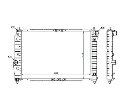 РАДІАТОР CHEVROLET AVEO/KALOS T200 2003- 96536525