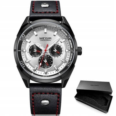 MEGIR Men Watches 2020 Luxury Tp Brand Leather