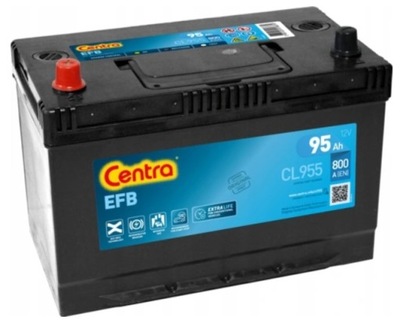 АКУМУЛЯТОР CENTRA CL955 95AH 800 L+ EFB STARTSTOP CL955 MOŻLIWY DOWÓZMONTAŻ