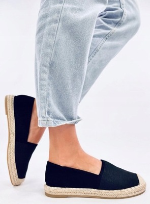 Buty Damskie Espadryle Płócienne czarne r.40