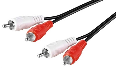 PRZEWÓD KABEL WTYKI 2X RCA - 2X RCA CINCH 2,5m