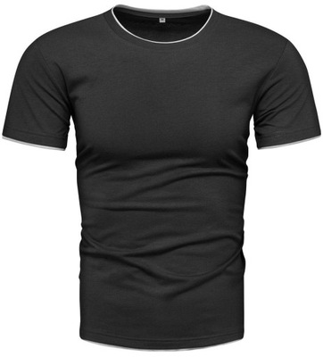 Koszulka męska t-shirt czarny - XXL