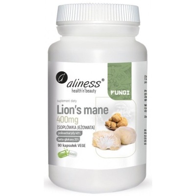 Aliness Soplówka Jeżowata LION'S MANE 400MG 90 KAP