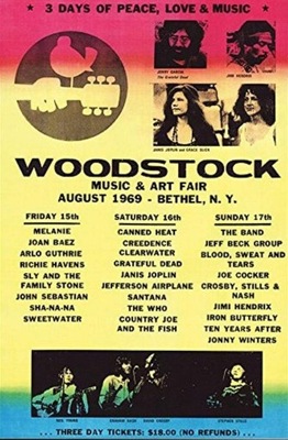 Woodstock Koncert Line Up - plakat 61x91,5 cm