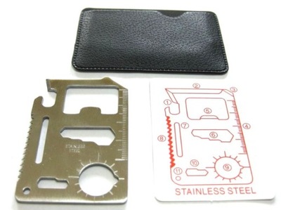 SURVIVAL KARTA PRZEŻYCIA RATUNKOWA 11w1 multitool